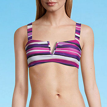 Forever 21 Striped Bra Bikini Swimsuit Top Juniors, Color: Pink Stripe -  JCPenney