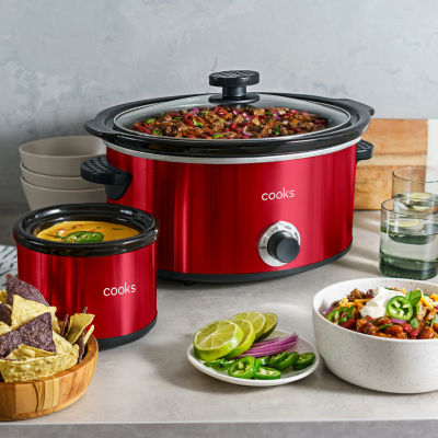 Cooks 5 Quart Slow Cooker with Mini Dipper