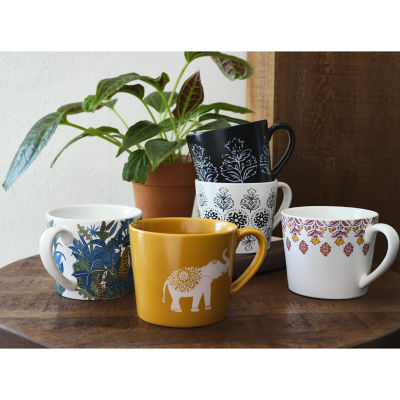 Distant Lands Elephant Stoneware Coffee Mug