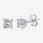 3/4 CT. T.W. Genuine White Diamond 14K White Gold 4.7mm Stud Earrings