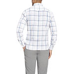 Van Heusen Slim Mens Slim Fit Long Sleeve Plaid Button-Down Shirt