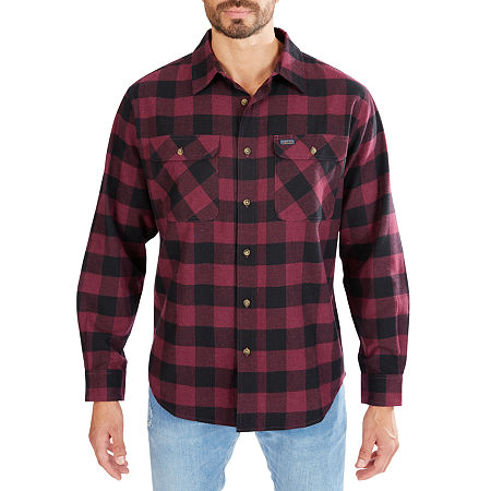 Smiths Workwear Mens Regular Fit Long Sleeve Flannel Shirt, X-large, Purple