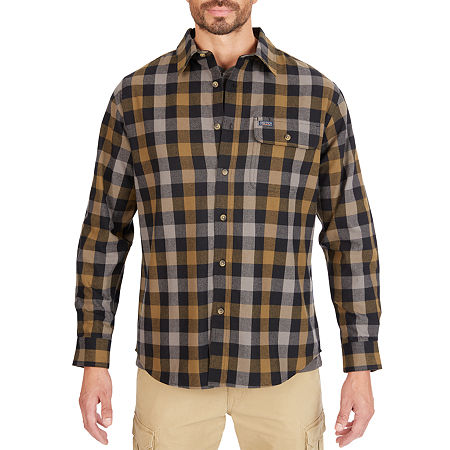 Smiths Workwear Mens Regular Fit Long Sleeve Flannel Shirt, Medium, Green