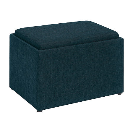 Designs 4 Comfort Accent Storage Ottoman, One Size, Blue