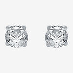 Classic Collection 1/4 CT. T.W. Genuine White Diamond 10K White Gold 3.2mm Stud Earrings