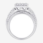 Womens 2 CT. T.W. Genuine White Diamond 10K White Gold Side Stone Bridal Set