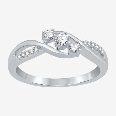 Love Lives Forever 1/5 CT. T.W. Diamond Three-Stone Promise Ring