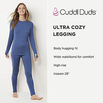 Cuddl Duds Womens Ultra Cozy Leggings, Color: Charcoal Heather