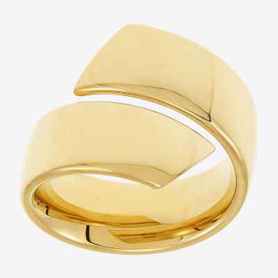 Womens 14K Gold Round Bypass  Cocktail Ring