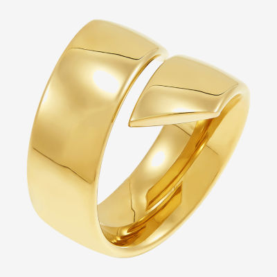 Womens 14K Gold Round Bypass  Cocktail Ring