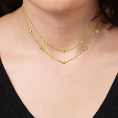 Womens 10K Gold Chevron Necklaces