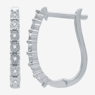 YES, PLEASE! 1/10 CT.T.W. Natural Diamond Hoop and Stud Earring Set in Sterling Silver