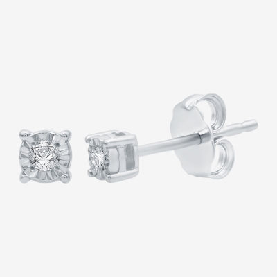 YES, PLEASE! 1/10 CT.T.W. Natural Diamond Hoop and Stud Earring Set in Sterling Silver