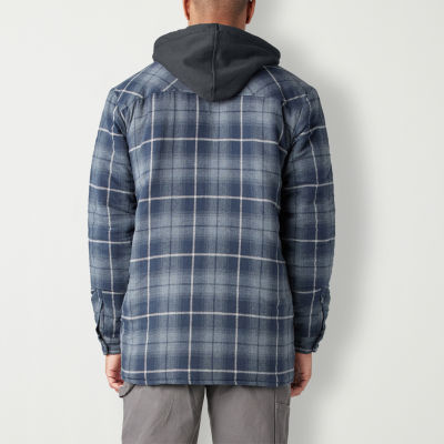 Dickies Water Repellent Flannel Plaid Mens Hooded Resistant Midweight Work Jacket