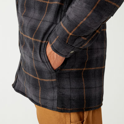Dickies Water Repellent Flannel Plaid Mens Resistant Hooded Midweight Work Jacket