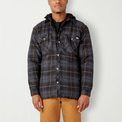 Dickies Plaid Mens Hooded Midweight Work Jacket