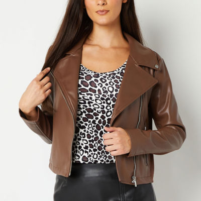 a.n.a Faux Leather Motorcycle Jacket, Color: Black - JCPenney