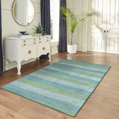 Liora Manne Piazza Stripes Hand Tufted Wool Indoor Rectangular Area Rug