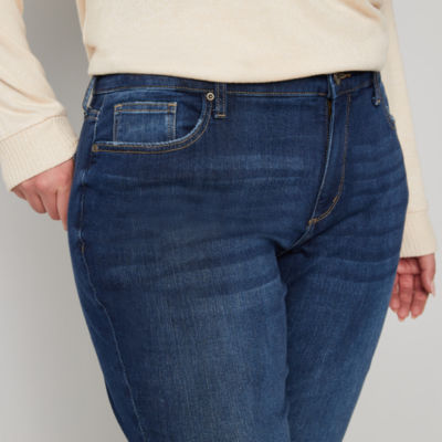 St. John's Bay-Plus Womens Mid Rise Bootcut Jean