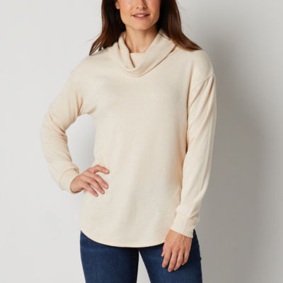 St. John's Bay Womens Cowl Neck Long Sleeve Tunic Top - JCPenney