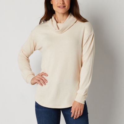 Cashmere Cowlneck Tunic Pullover