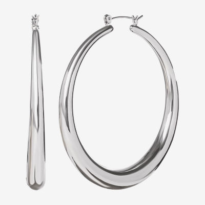 Jessica Simpson Silver Tone Hoop Earrings