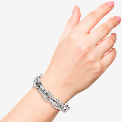 JS Jessica Simpson Silver Tone Womens Stretch Bracelet