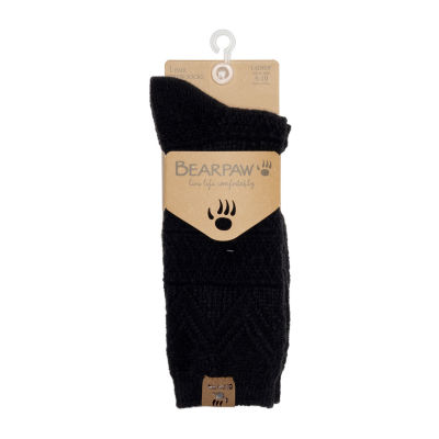 Bearpaw Mixed Texture 1 Pair Crew Socks Womens