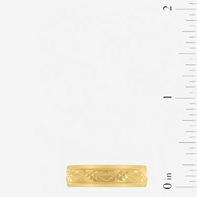 6MM 14K Gold Sterling Silver Wedding Band