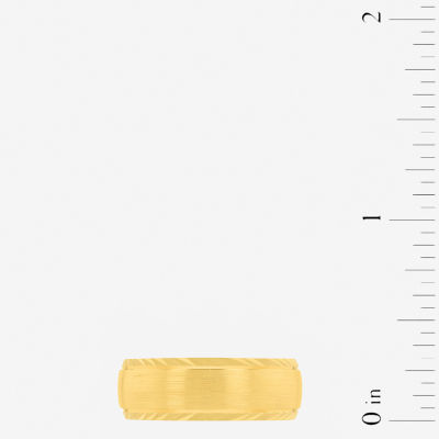 8MM 14K Gold Sterling Silver Wedding Band