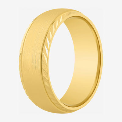 8MM 14K Gold Sterling Silver Wedding Band