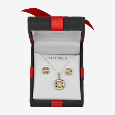 14K Gold Square 2-pc. Jewelry Set