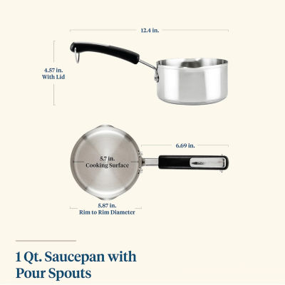 Farberware Brilliance Stainless Steel 1-qt. Sauce Pan