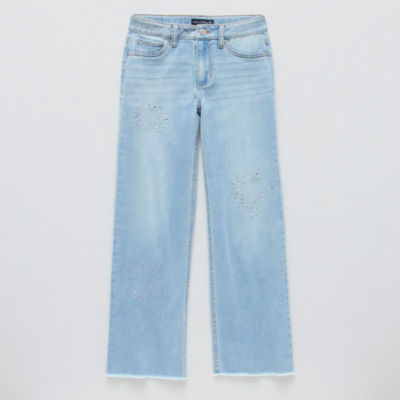 Vanilla Star Big Kid Girls High Rise Wide Leg Jean