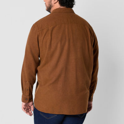 mutual weave Big and Tall Mens Easy-on + Easy-off Adaptive Classic Fit Long Sleeve Button-Down Shirt