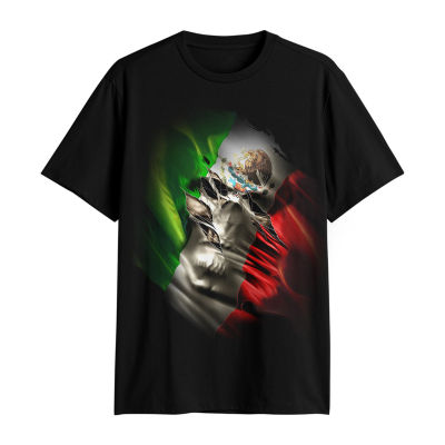 Mens Short Sleeve Mexico Flag Graphic T-Shirt