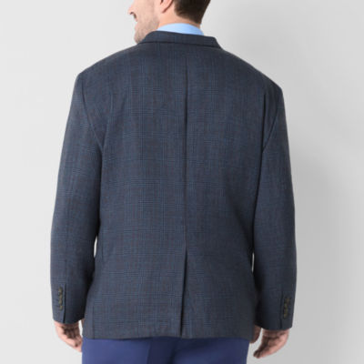 Stafford Mens Big and Tall Plaid Stretch Fabric Regular Fit Sport Coat