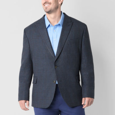 Stafford Mens Big and Tall Plaid Stretch Fabric Regular Fit Sport Coat