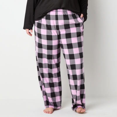 Sleep Chic Womens Fleece Plus Pajama Pants
