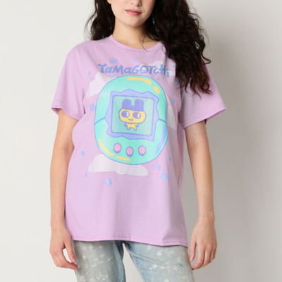 Juniors Tamagotchi Oversized Tee Womens Crew Neck Short Sleeve Graphic T-Shirt