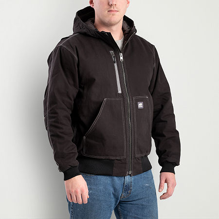 Berne Modern Mens Hooded Heavyweight Work Jacket, Xx-large, Black