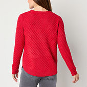 Red Sweaters Women s Sweaters Sweatshirts JCPenney