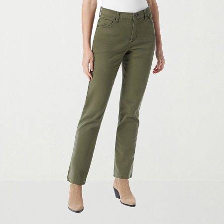 Gloria Vanderbilt Amanda Classic Women's Straight Jeans, 6 Petite, Green