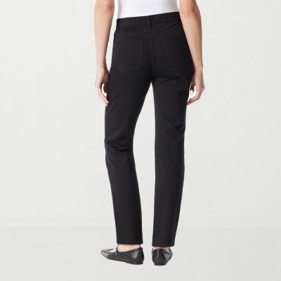 Gloria Vanderbilt Womens High Rise Straight Flat Front Pant