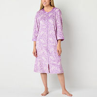Adonna Womens Fleece Long Sleeve Long Length Robe, Small, Purple
