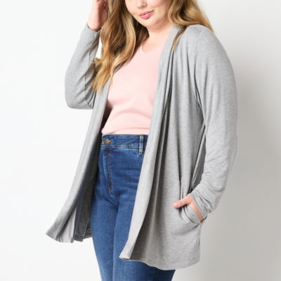 Liz Claiborne Womens Knit Cardigan - Plus