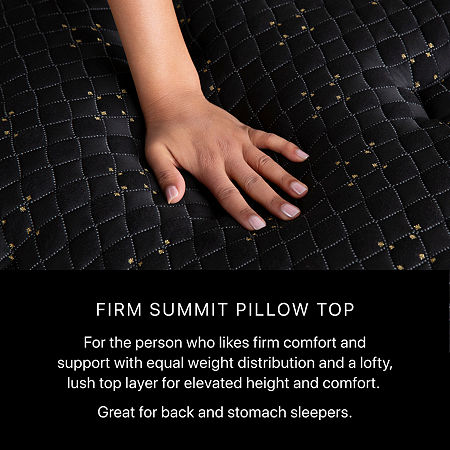 Beautyrest Black Series Four 17.5 Firm Summit Pillow Top - Mattress + Box Spring, Full, Black