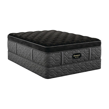 Beautyrest Black Series Four 17.25 Plush Summit Pillow Top - Mattress + Box Spring, King, Black