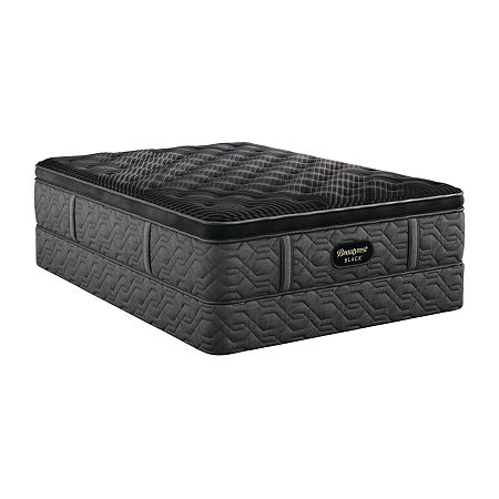 Beautyrest Black Series One 14.75 Medium Pillow Top - Mattress + Box Spring, Queen, Black