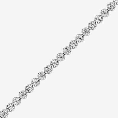 (F, Si1-Si2) Womens 5 CT. T.W. Lab Grown White Diamond Sterling Silver 7.5 Inch Tennis Bracelet